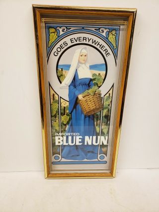 Imported Blue Nun Wine Goes Everywhere Advertising Picture - Sign 3
