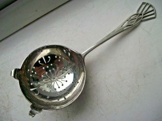 1936 Sterling Silver Hallmarked Tea Strainer Spoon Cup Hooks H.  W 42.  1g