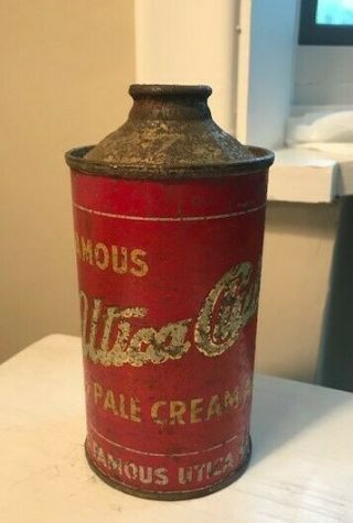 Utica Club Pale Cream Ale Low Pro Cone Top Beer Can York West End Brewing