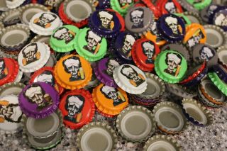 500 Raven Brewery Uncrimped Beer Bottle Caps All 7 Mixed Colors Edgar Allan Poe