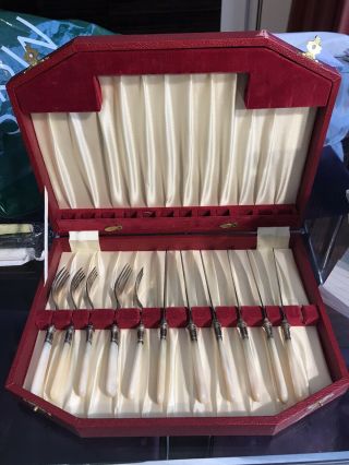 William Hutton & Sons Fish Knife Fork Set Boxed
