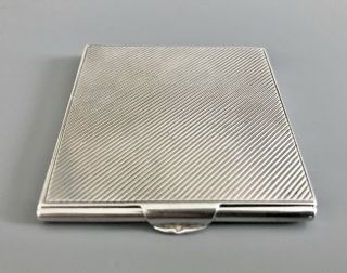 Antique Art Deco 835 Scandinavian Solid Silver Match Book Vesta Case