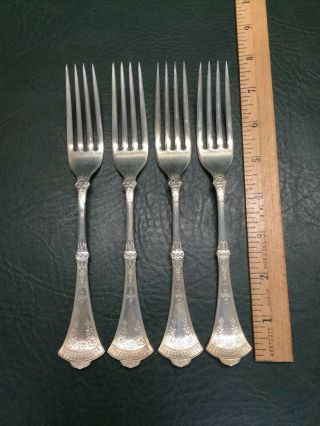 Rare Set Of 4 Rogers Bros A1 Dinner Forks Aesthetic Crown 7 - 1/2 "