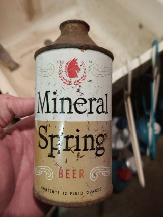 Mineral Spring Cone Top Beer Can