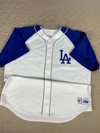 La Los Angeles Dodgers Majestic Vintage Made In Usa Baseball Jersey Sz 2xl Xxl