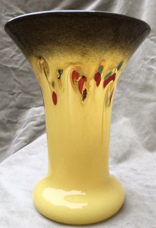 Vintage Large Strathearn Art Glass Vase 9.  5”