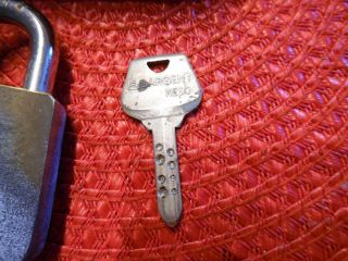 Vtg NOS 2 Sargent Keso Padlock High Security Lock Dimple Key Hardened Shackle 3