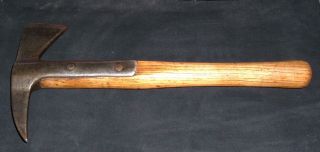 1800s British Axe With Handle & Maker ' s Mark,  From A Maritime Naval Museum 3