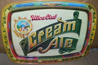Vintage Utica Club Cream Ale West End Brewing Co.  Utica Ny Tin Serving Tray
