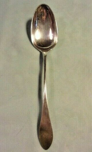 Antique Coin Silver Serving Spoon,  8 - 1/2 Inches Long