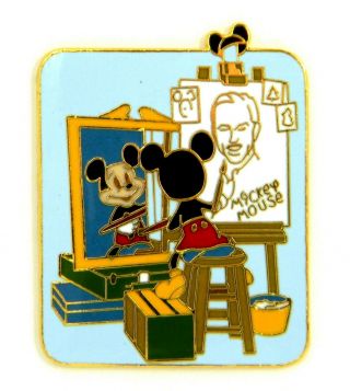 Mickey Mouse Self Portrait W/ Walt - Norman Rockwell Spoof Disney Pin