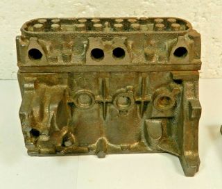 Vtg Cast Iron 4 - Cylinder Car Engine MODEL Miniature Sales Sample Display? 2