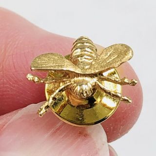 Vintage 14k Solid Yellow Gold Fly Insect Tie Tack Or Lapel Pin