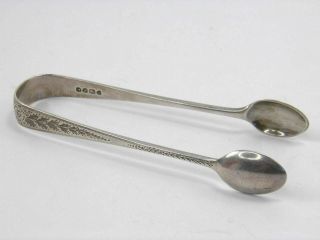 Antique 19th Century Victorian.  925 Sterling Silver Sugar Tongs Nips London 1888