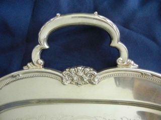 Vtg 1847 Rogers Bros REMEMBRANCE Silver Plate Large Handled BUTLER Serving TRAY 2