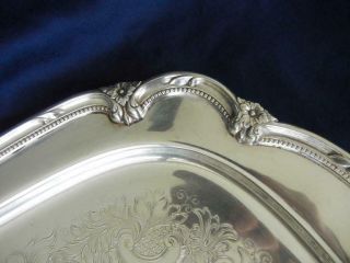 Vtg 1847 Rogers Bros REMEMBRANCE Silver Plate Large Handled BUTLER Serving TRAY 3