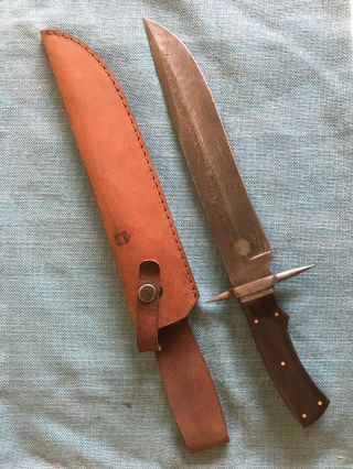 Vintage Large Damascus Blade Bowie/ Hunting Knife