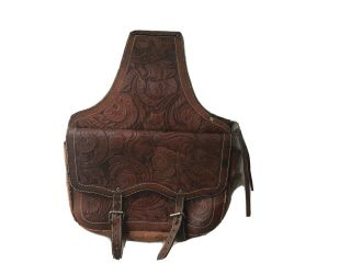 Vintage Leather Horse Cowboy Western Saddle Bags
