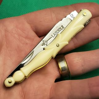 Vintage G David France Laguiole Folding Pocket Knife Knives Natural Scales
