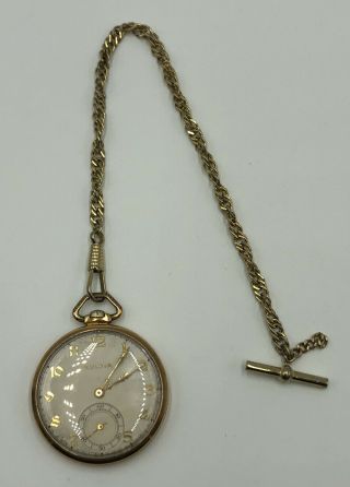 Vintage Bulova Pocket Watch 15 Jewels 17ae Model Size 12s