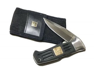 Vintage 1980’ Al Mar Seki Japan Neoprene Handle Folding Dagger Knife Sheath