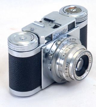 Paxette Braun 35mm Film Vintage Rangefinder Camera Kata F/2.  8 45mm Lens Germany