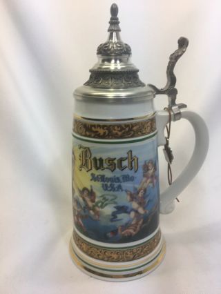 1992 Handcrafted Anheuser - Busch Collector Cherub Stein,  Germany Cond