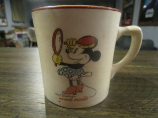 Vintage Walt Disney Patriot China - Minnie Mouse / Horse Collar - Coffee Cup