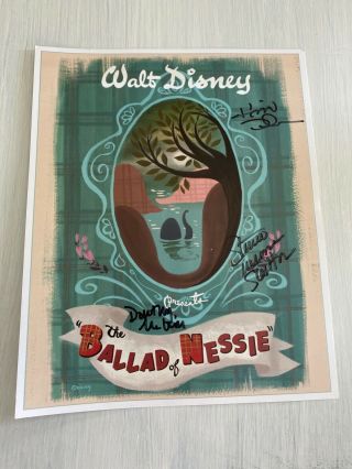 Walt Disney The Ballard Of Nessie Signed Card Stevie W Sckelton Dorothy Mckim,
