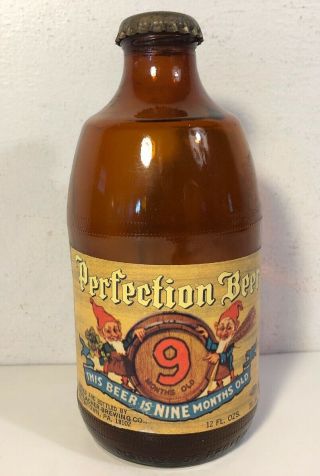Vintage Horlacher Perfection Beer Bottle Allentown Pa Elf’s 9 Months Old Htf