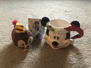 Dale Mini Tsum Tsum Mickey Mouse 90th Anniversary & Mickey Mouse Santa Mug