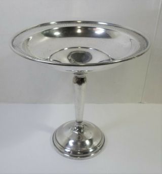 Vintage Sterling Silver Compote / Pedestal Candy Dish Pierced Rim 6.  25 " T 255 Gr
