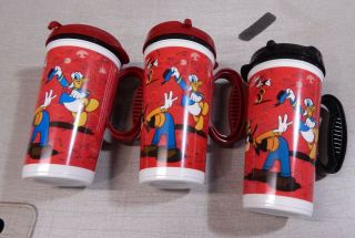 3 Whirley Warren Disney Parks Insulated Thermal Travel Mugs Cups 2009