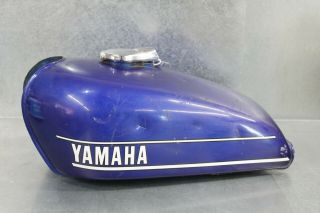 Vintage Oem 1974 Yamaha Tx500 Tx 500 Blue Gas Tank / Fuel Tank