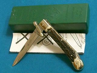 Vintage Puma Germany 210563 Medici Stag Swing Guard Folding Knife Knives Pocket