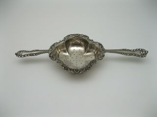 Old Dominick & Haff Sterling Silver - Over Cup Tea Strainer - With Two Handles