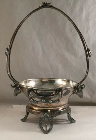 Antique Aesthetic Movement Cow Figural Silverplate Plated Covered Butter Dish