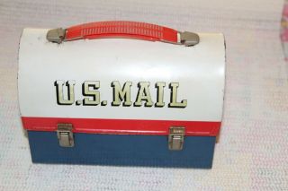 Vintage Metal Mr Zip U.  S.  Mail Box Lunch Box W/thermos