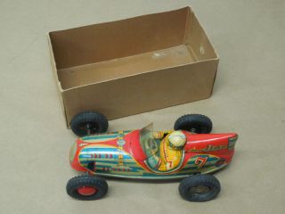 Vintage Jet Racer Toy Tin/metal Friction Race Car No 7 Marusan Japan 9 " 1950 