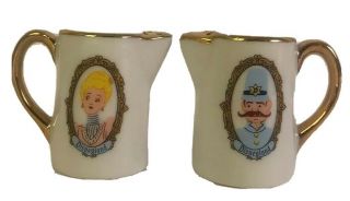 Disneyland Salt And Pepper Shakers Coffee Pot Teapot 2 Inch Vintage