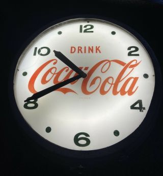 Vintage 1950’s Coca Cola Clock Light Up Coke Limited Edition Clock