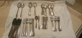 80 Piece Rogers Bros 1847 Is Silverplate Lovelace Set " Read First "