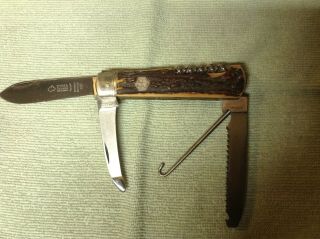 Vintage Puma 959 Jagdmesser Stag Horn Combo Knife Mfg In 1963