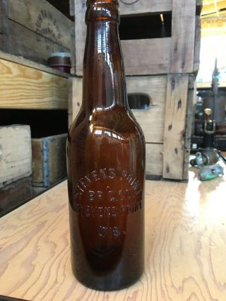 Vintage Amber Beer Bottle Stevens Point Brewing Co.  Wisconsin Brewery