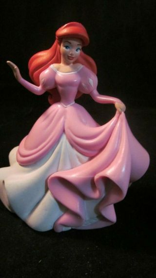 Ariel Disney Princess Little Mermaid Pvc Cake Topper Figurine Pink Dress (b)
