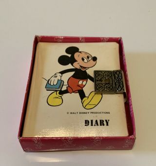 Vintage Mickey Mouse Diary In Box/ Never Written In