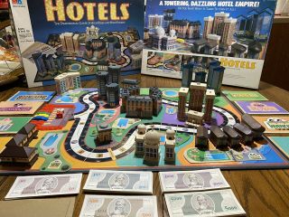 Vintage 1987 Milton Bradley Hotels Game 3d Board Game 4844