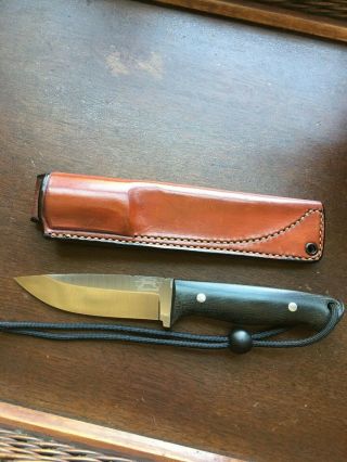 Vintage Lamont Coombs Custom Knife Green Micarta Handle