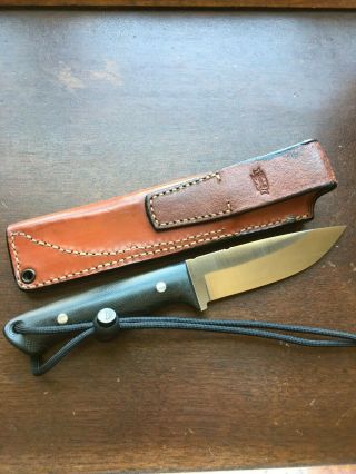 Vintage Lamont Coombs Custom Knife Green Micarta Handle 2