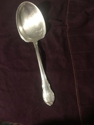 Lunt Very Large Sterling Silver Serving Spoon 8 3/4 Inches “modern Victorian”